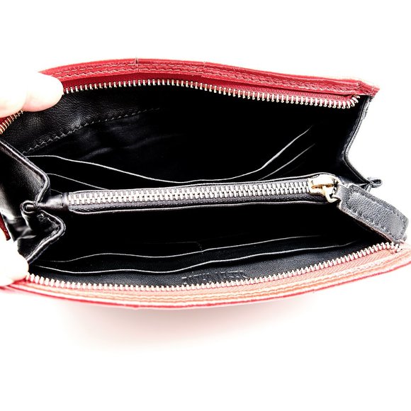 See By Chloe Wristlet Wallet, Small Leather Purse, Vintage Red Leather Wristlet - Picture 9 of 12